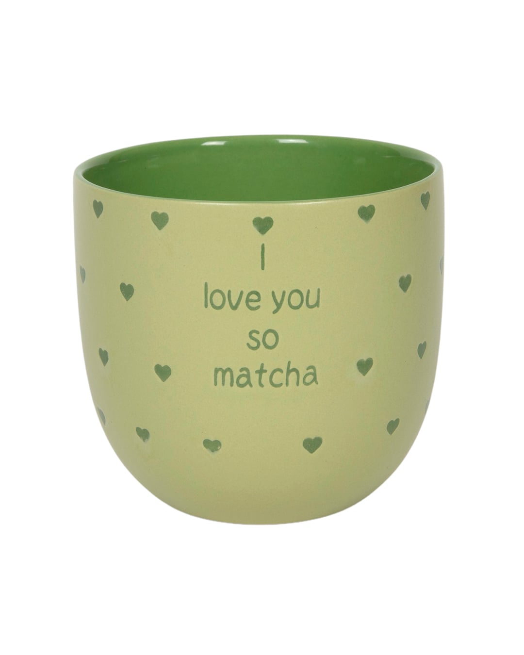 Ceramiczny kubek, czarka 450 ml z napisem I LOVE U SO MATCHA - Dote Sorso - zielony