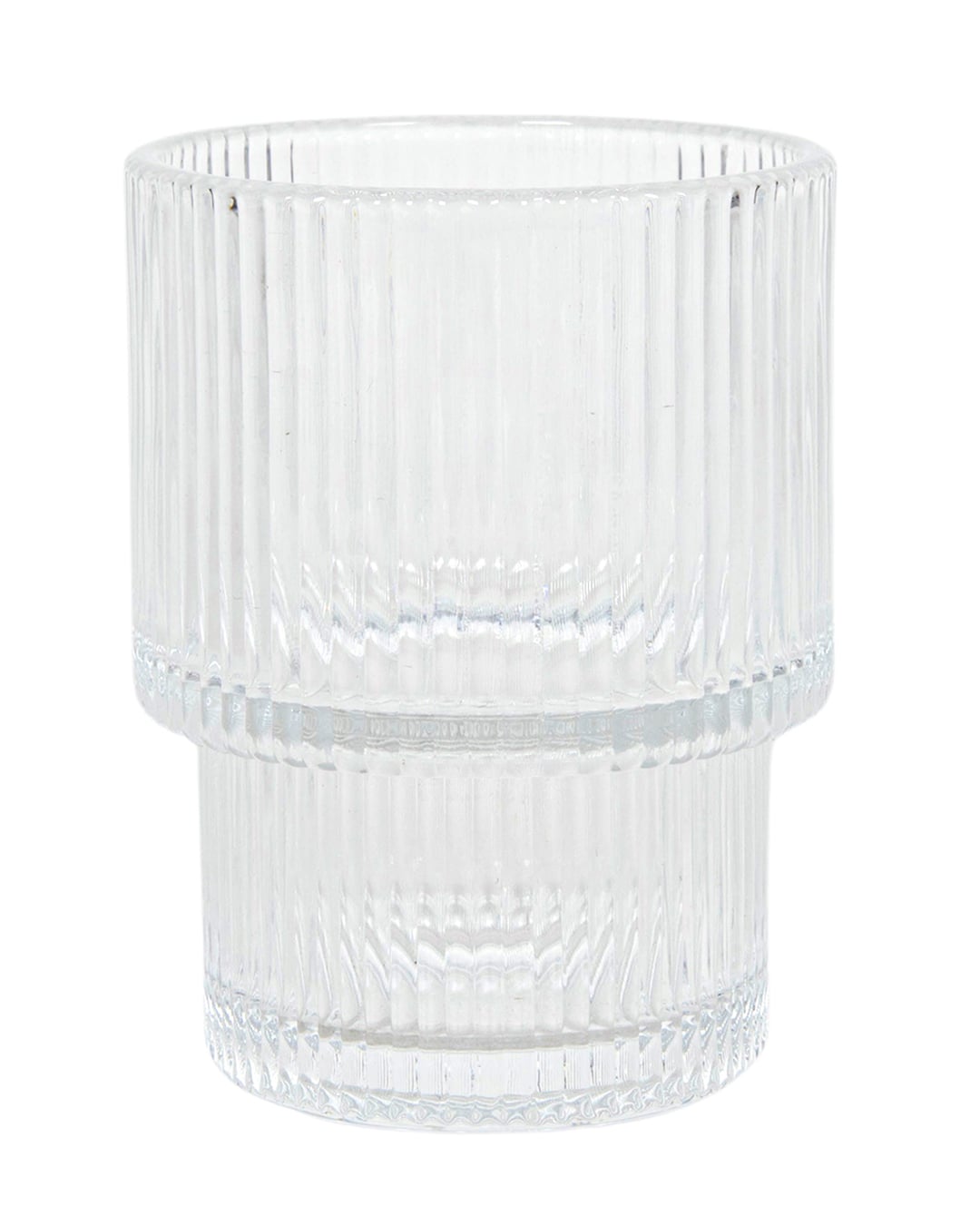 Szklanka niska ryflowana 320 ml – Rivo Fiume – drinkówka z wcięciem do koktajli i napojów