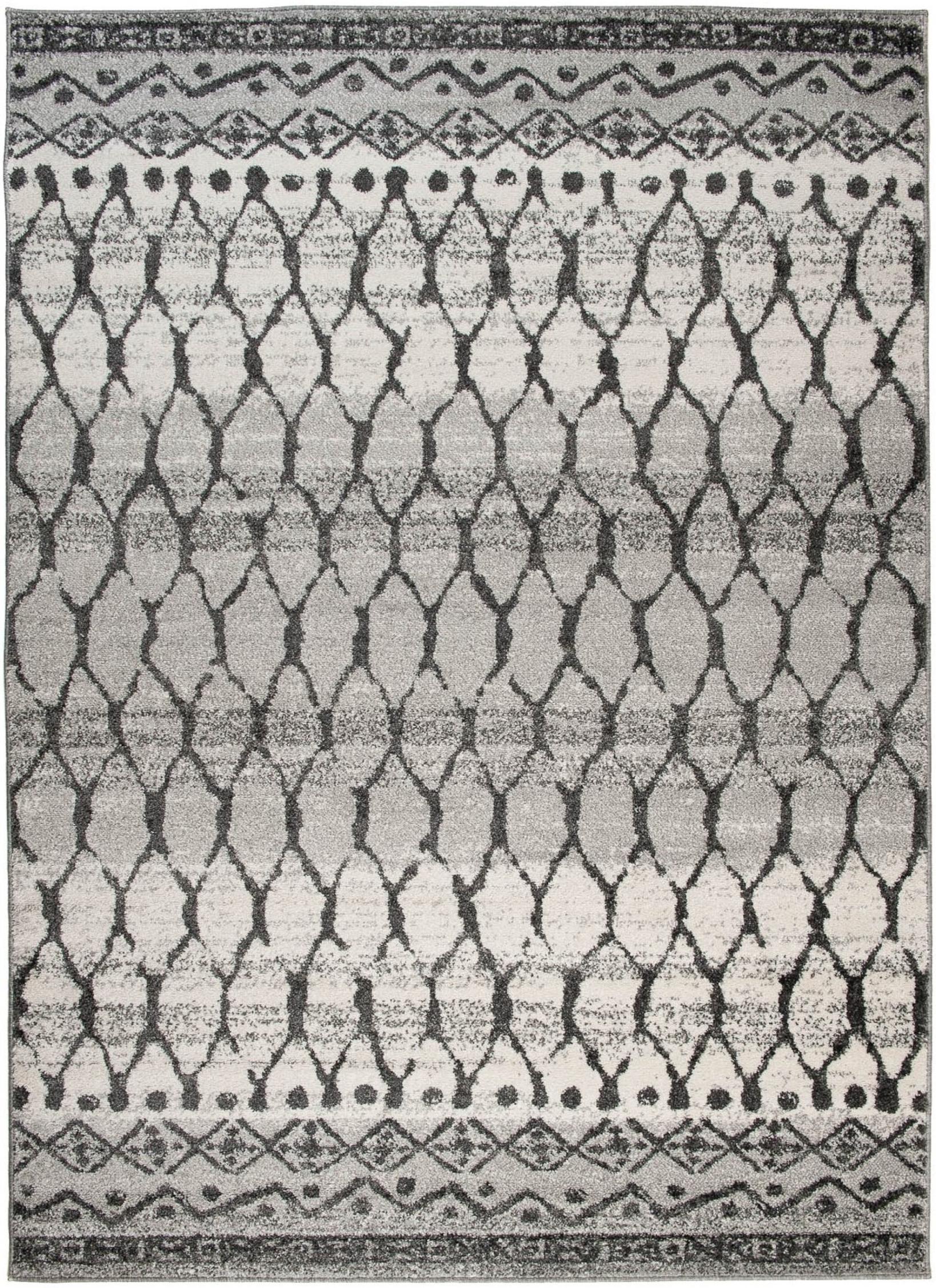 Dywan Nowoczesny Sari Geometryczny H071B WHITE - szary