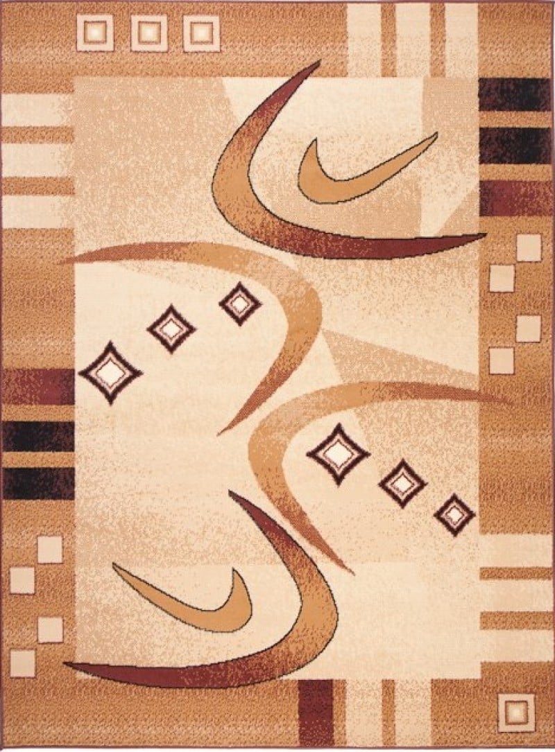 Dywan Nowoczesny Atlas Geometryczny F741A LIGHT BEIGE - beżowy