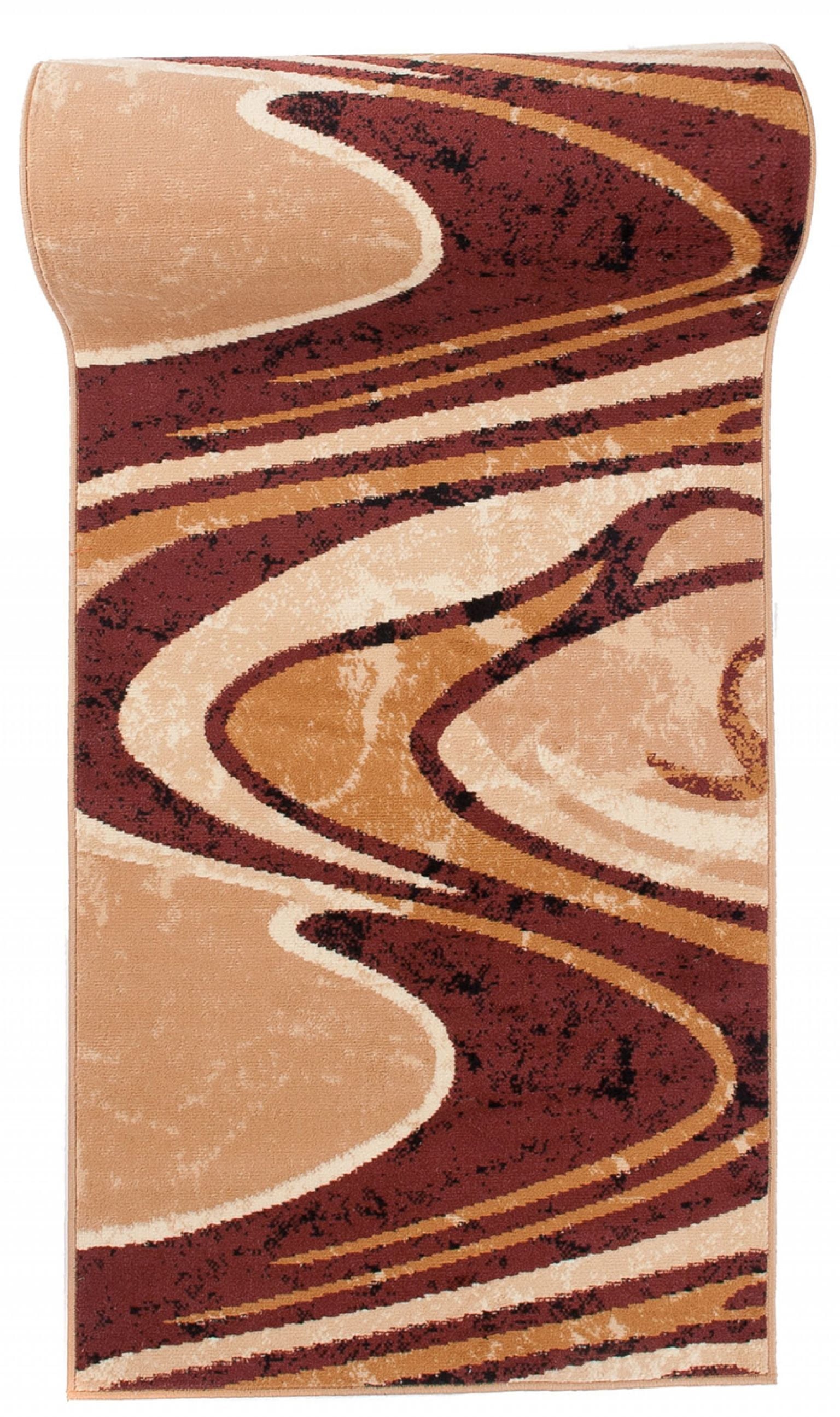 Chodnik Dywanowy Na Metry Dream 2640C BROWN - geometryczny, brązowy