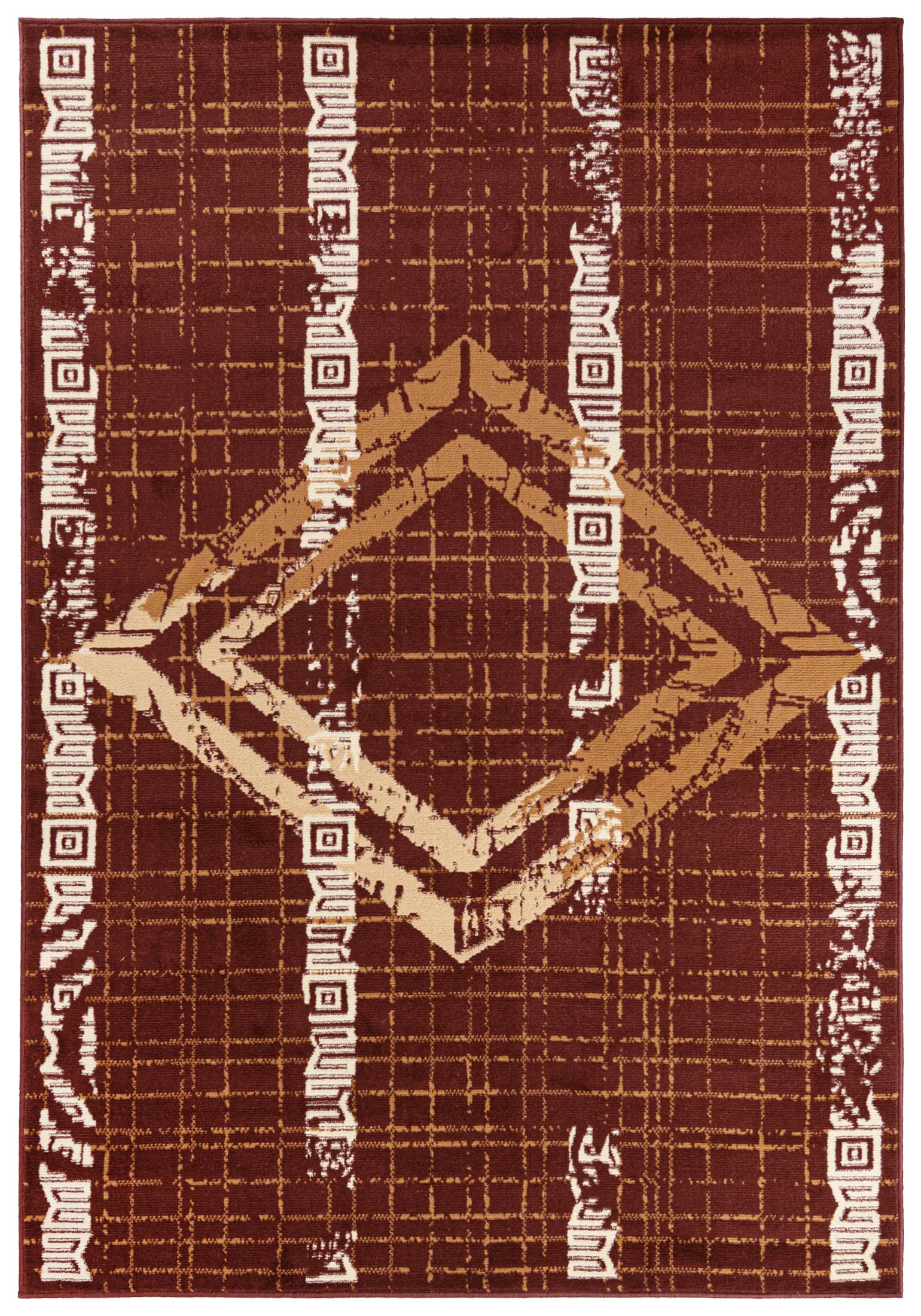 Dywan Nowoczesny Atena Geometryczny FM35A BROWN - brązowy