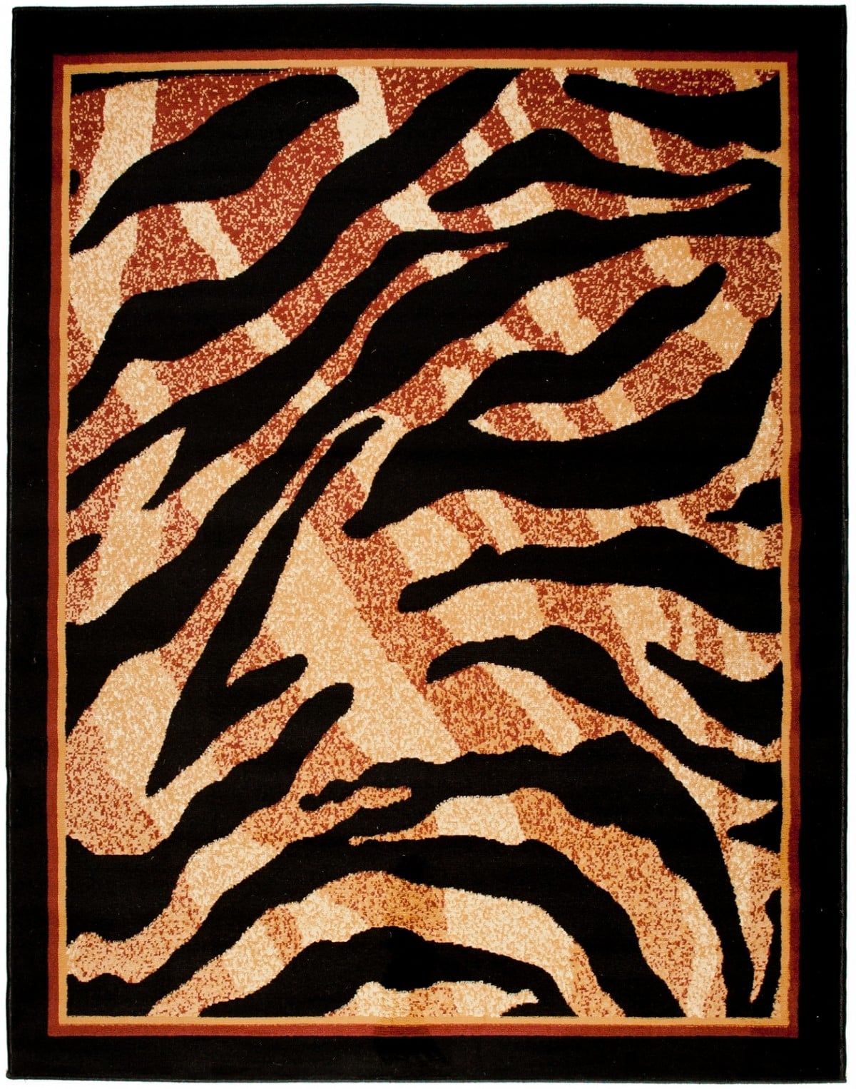 Dywan Nowoczesny Atlas Zwierzecy 6601A BLACK - czarny, brązowy