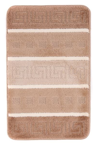 Dywanik Łazienkowy MULTI A5016 BEIGE - nowoczesny, paski, beżowy, kremowy