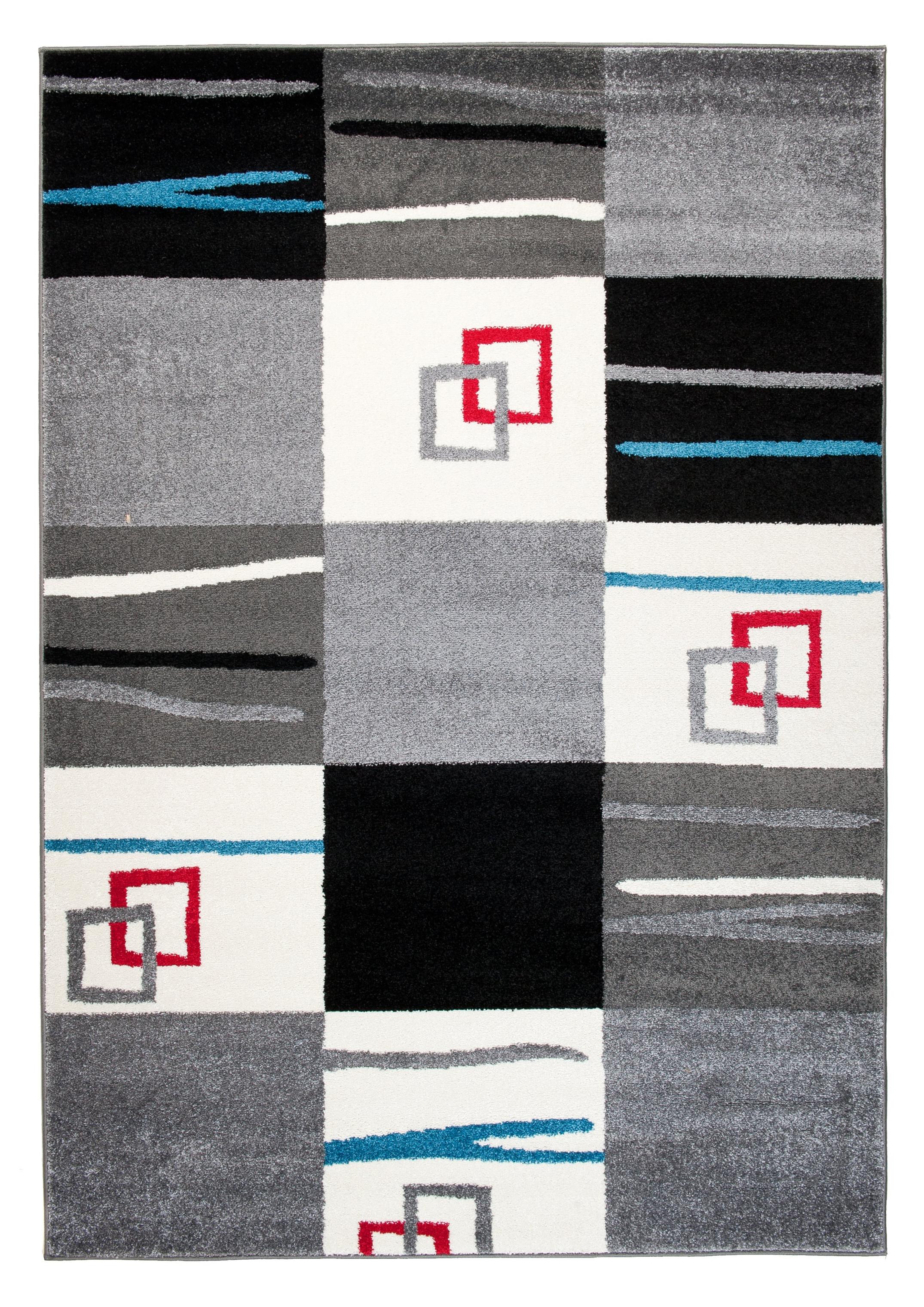 Dywan Nowoczesny Jawa Geometryczny, Kratka L310A GRAY - szary