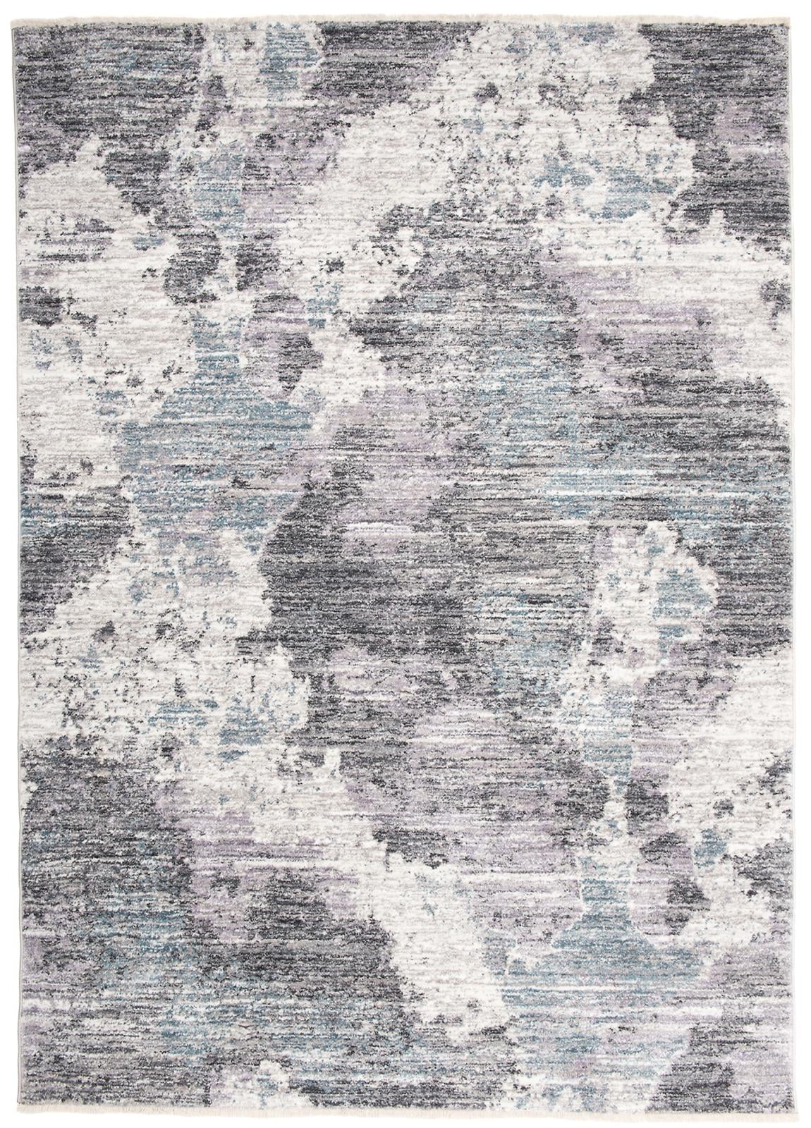 Dywan Nowoczesny Mystic Abstrakcyjny 3252A LGRAY SILVER - szary, niebieski