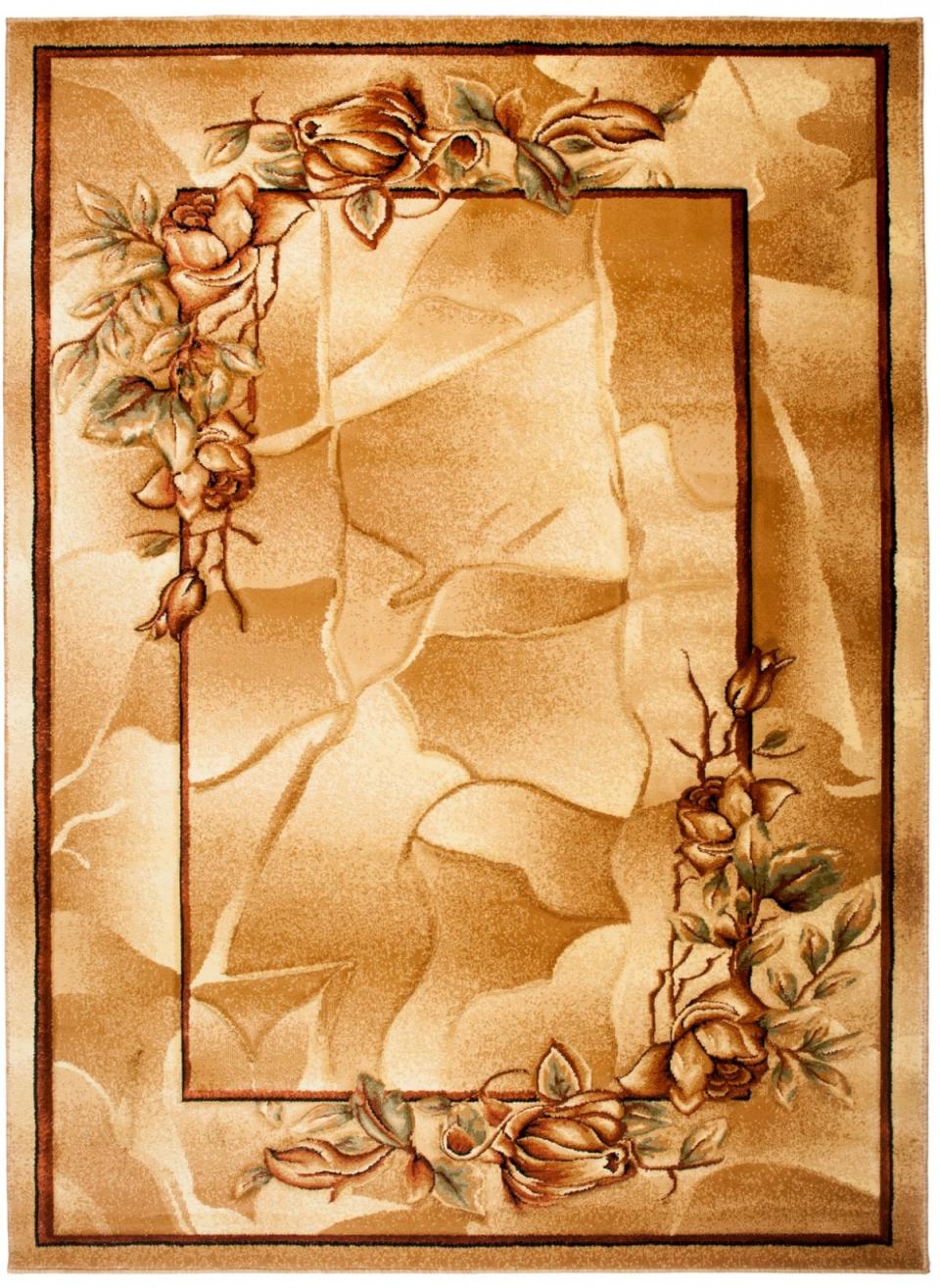 Dywan Nowoczesny Antogya Roślinny 7130B LIGHT BEIGE - beżowy