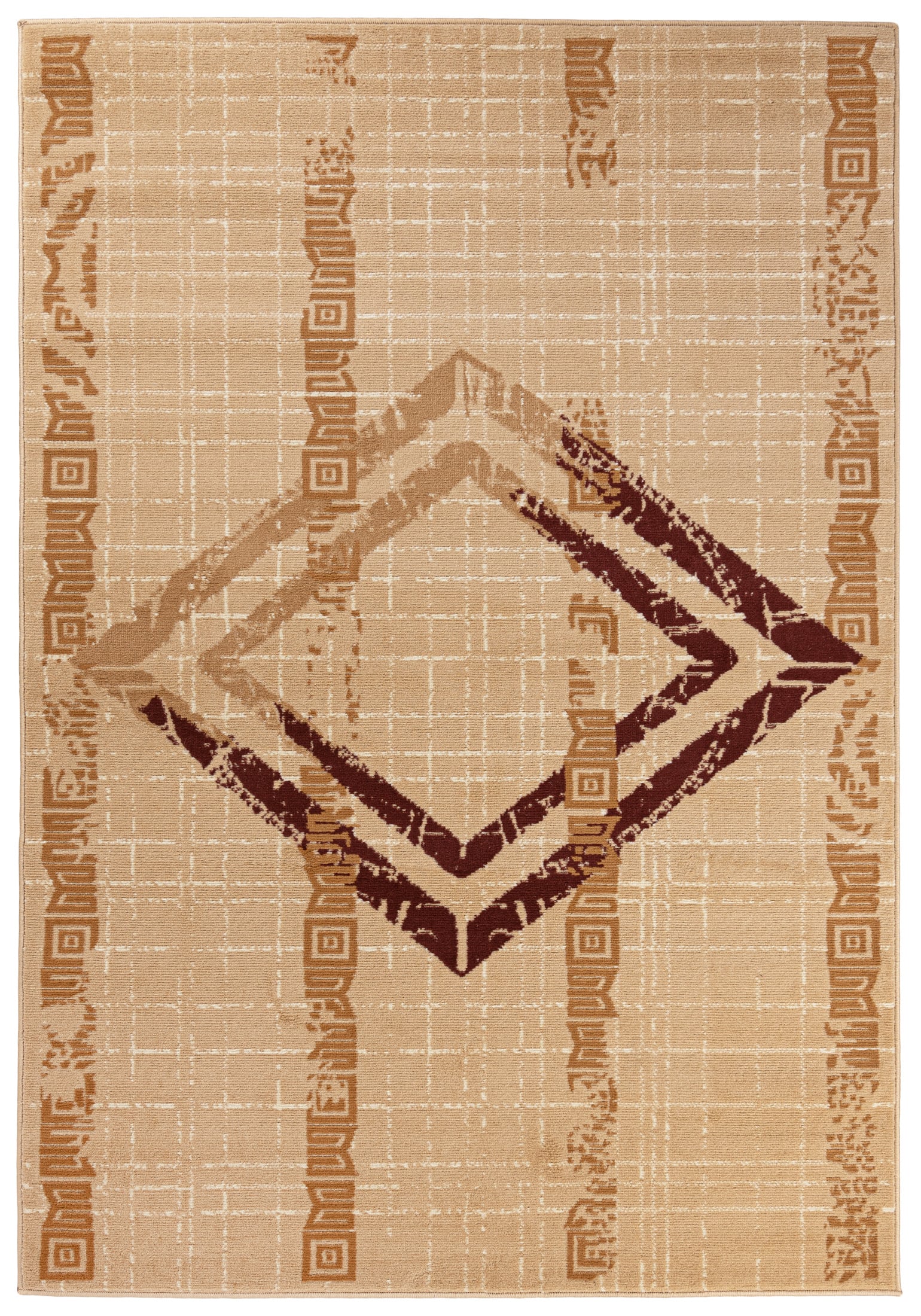 Dywan Nowoczesny Atena Geometryczny FM35A LIGHT BEIGE - beżowy