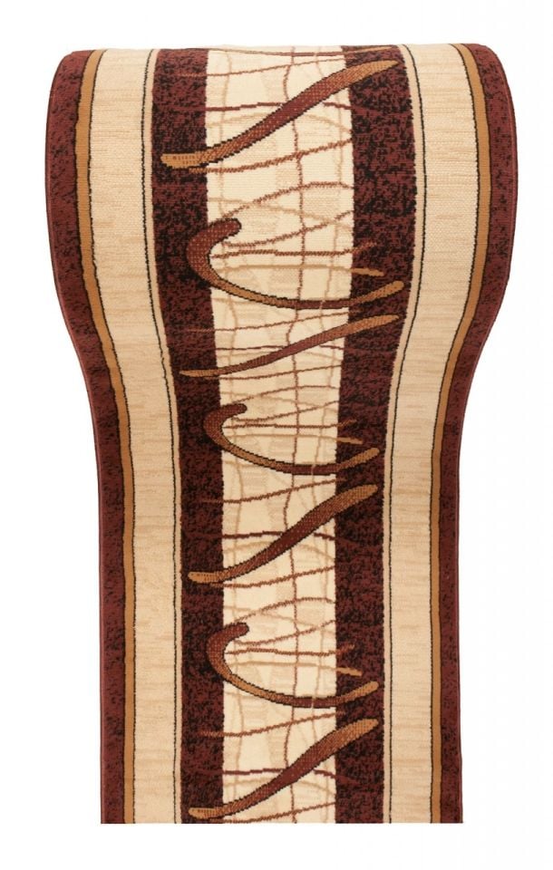 Chodnik Dywanowy Na Metry ATLAS 5118D BROWN - retro, brązowy
