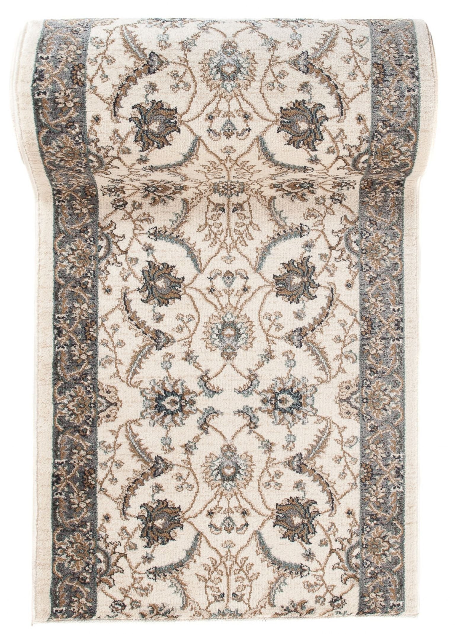 Chodnik Dywanowy Na Metry Tradycyjny - Orientalny DUBAI L749B WHITE - tradycyjny, beżowy, kremowy