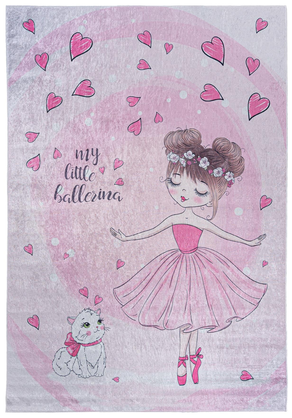 Dywan Dziecięcy dla Dziewczynki Baletnica EMMA 2161 - różowy