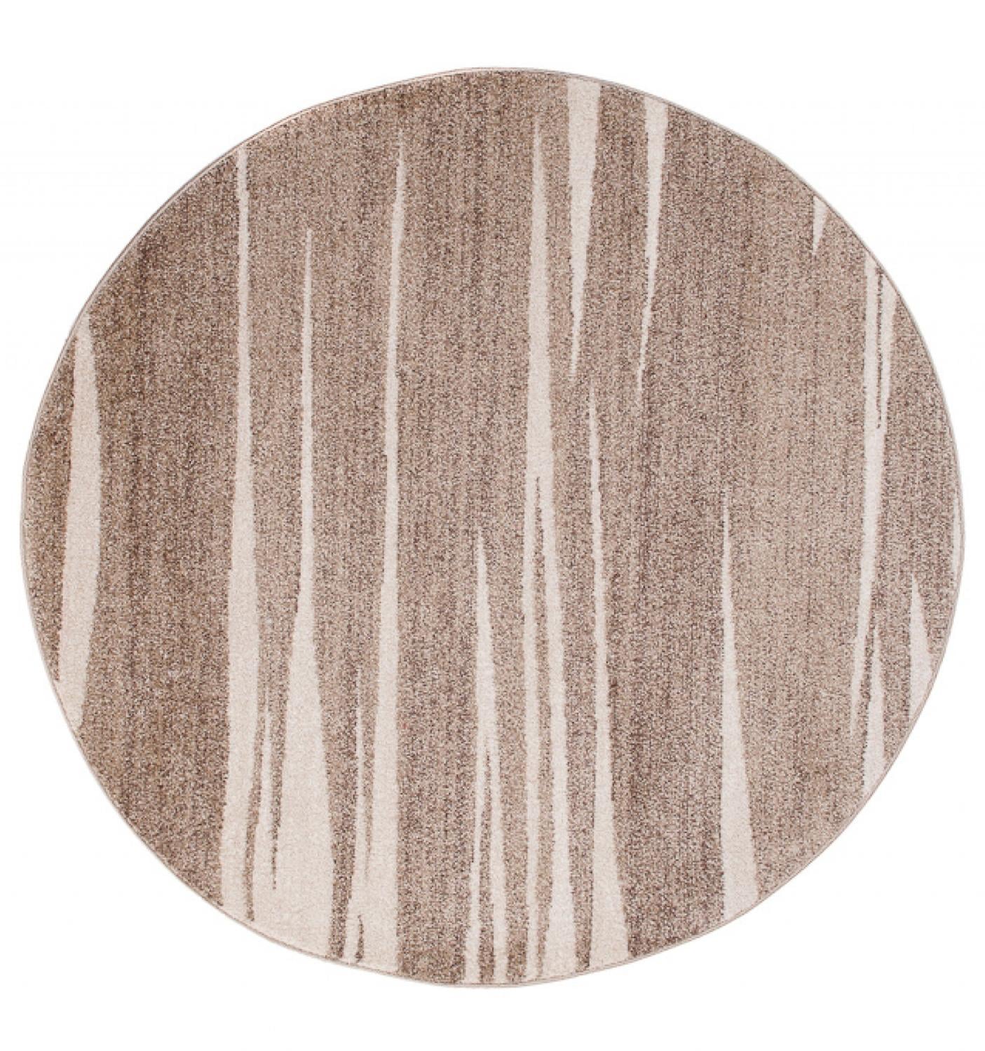 Dywan Nowoczesny Sari Koło Paski 3436A DARK BEIGE - beżowy