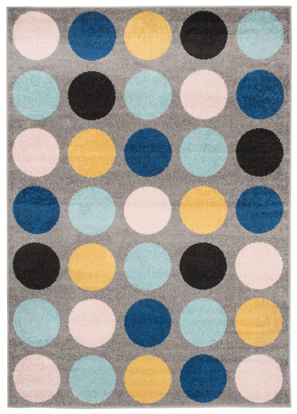 Dywan Nowoczesny Lazur Geometryczny C937C DARK GRAYROSE - kolorowy