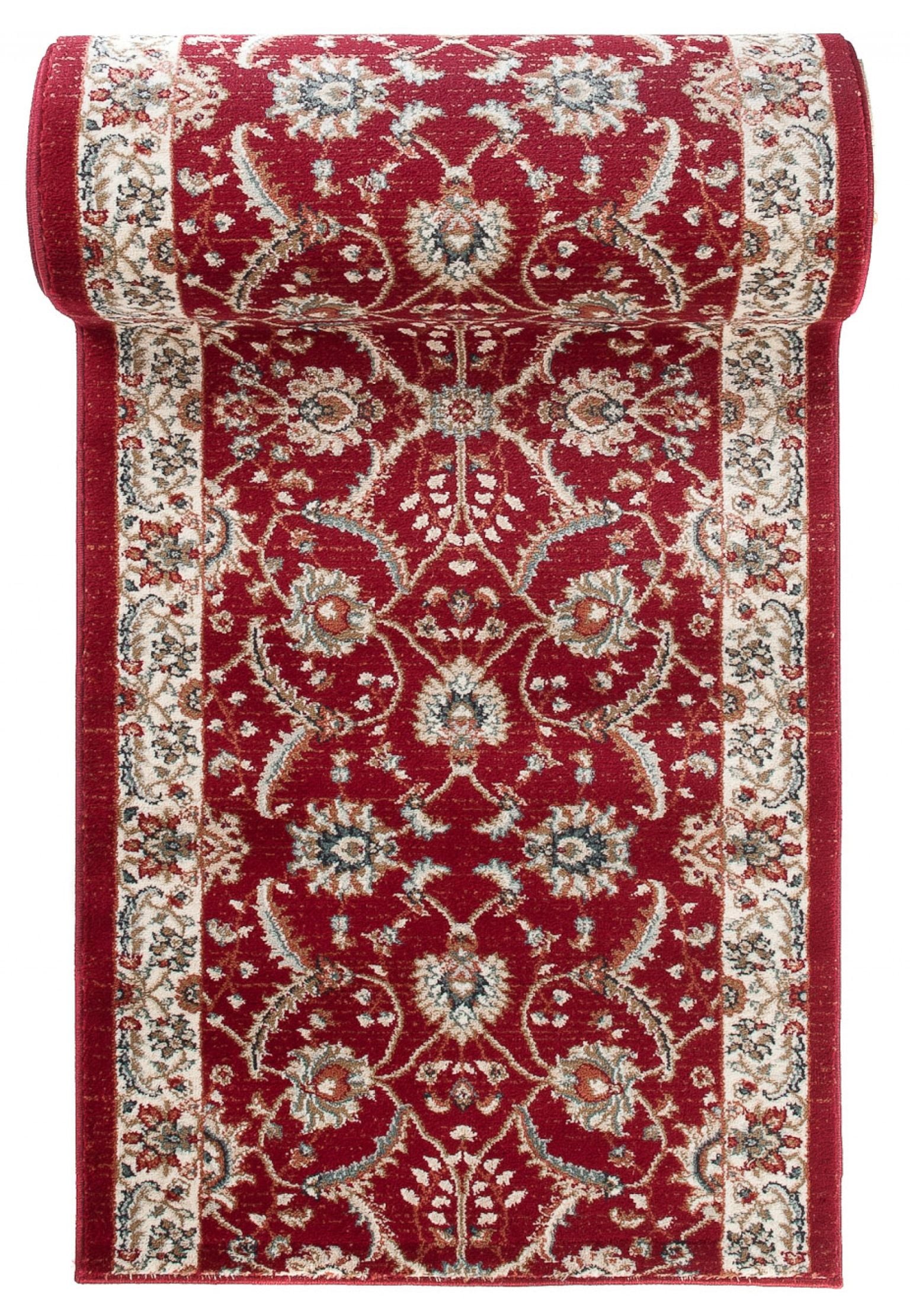 Chodnik Dywanowy Na Metry Tradycyjny - Orientalny DUBAI L749A RED - tradycyjny, czerwony