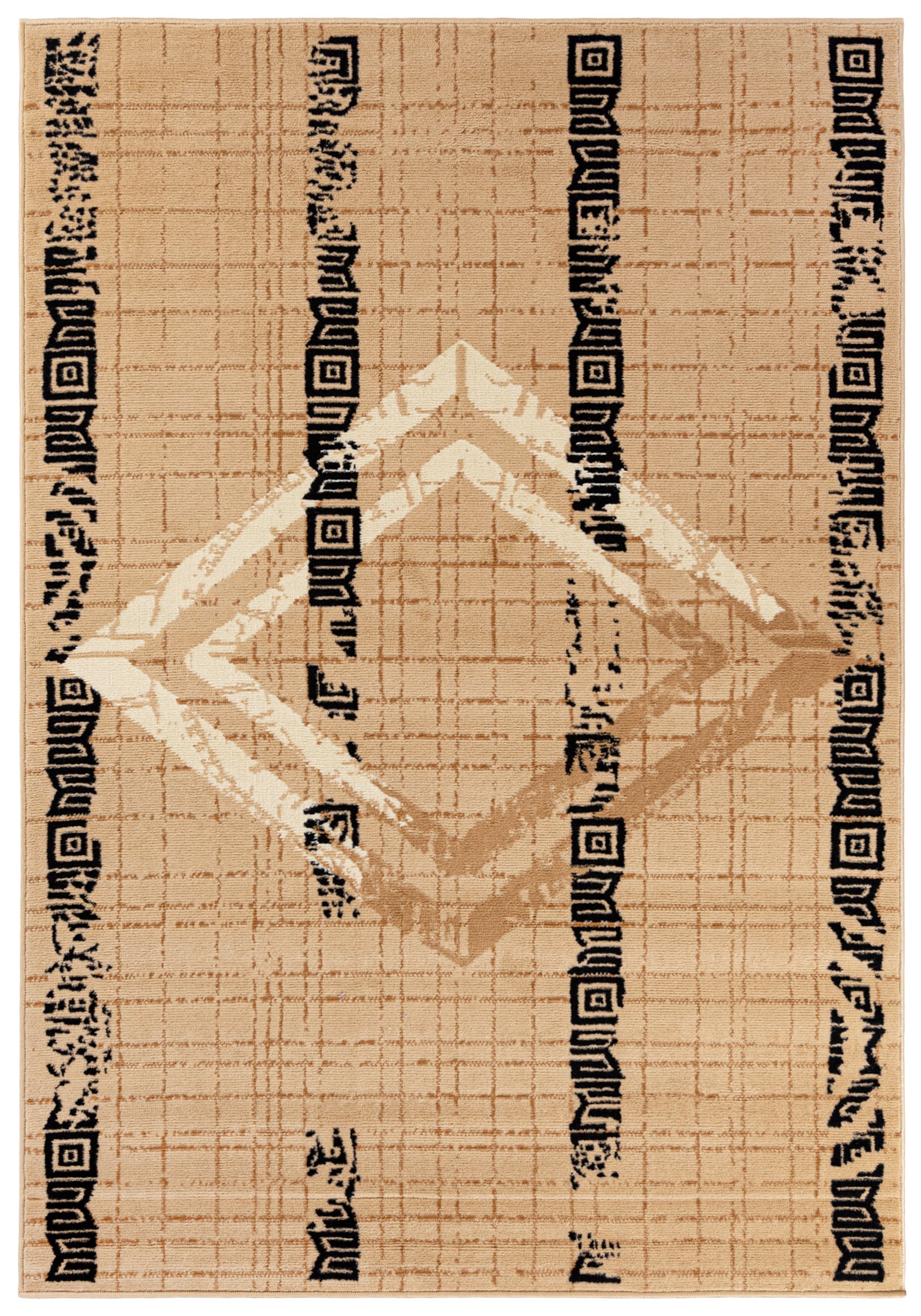 Dywan Nowoczesny Atena Geometryczny FM35B LIGHT BEIGE - beżowy