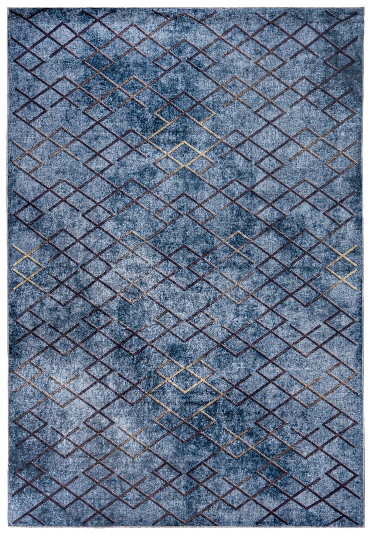 Dywan Geometryczny Vintage TOSCANA 26011 - niebieski