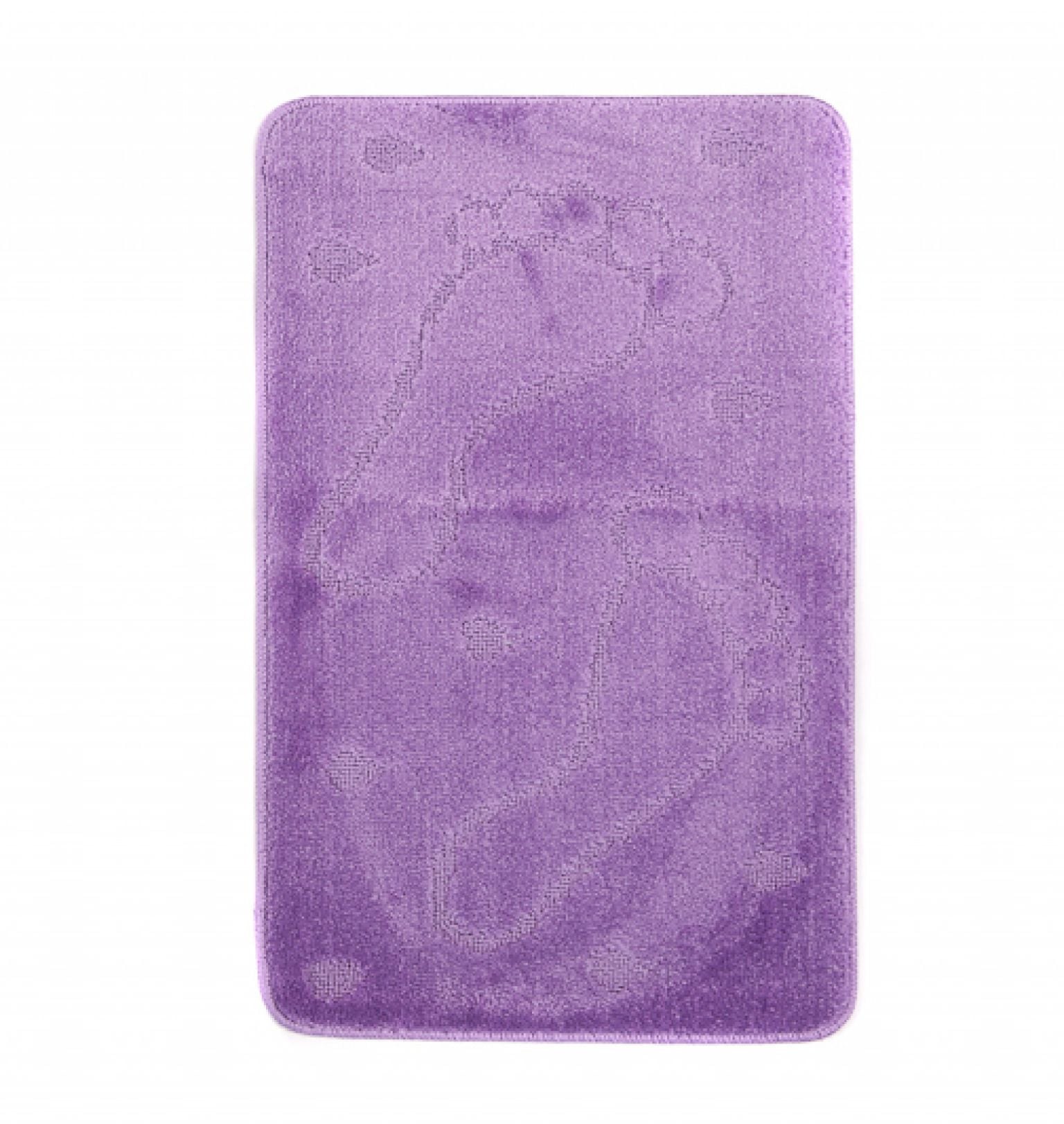 Dywanik Łazienkowy - MONO 1001 DARK LILAC - antypoślizgowy, liliowy