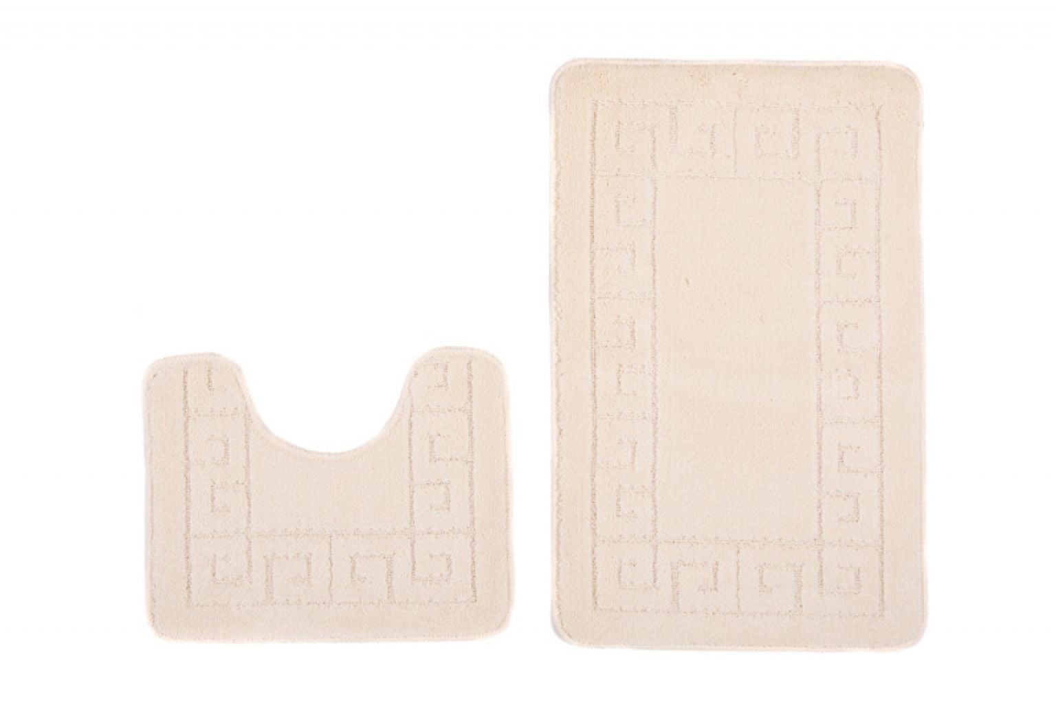 Dywanik Łazienkowy - zestaw 2-częściowy zestaw MONO 1030 CREAM, antypoślizgowy