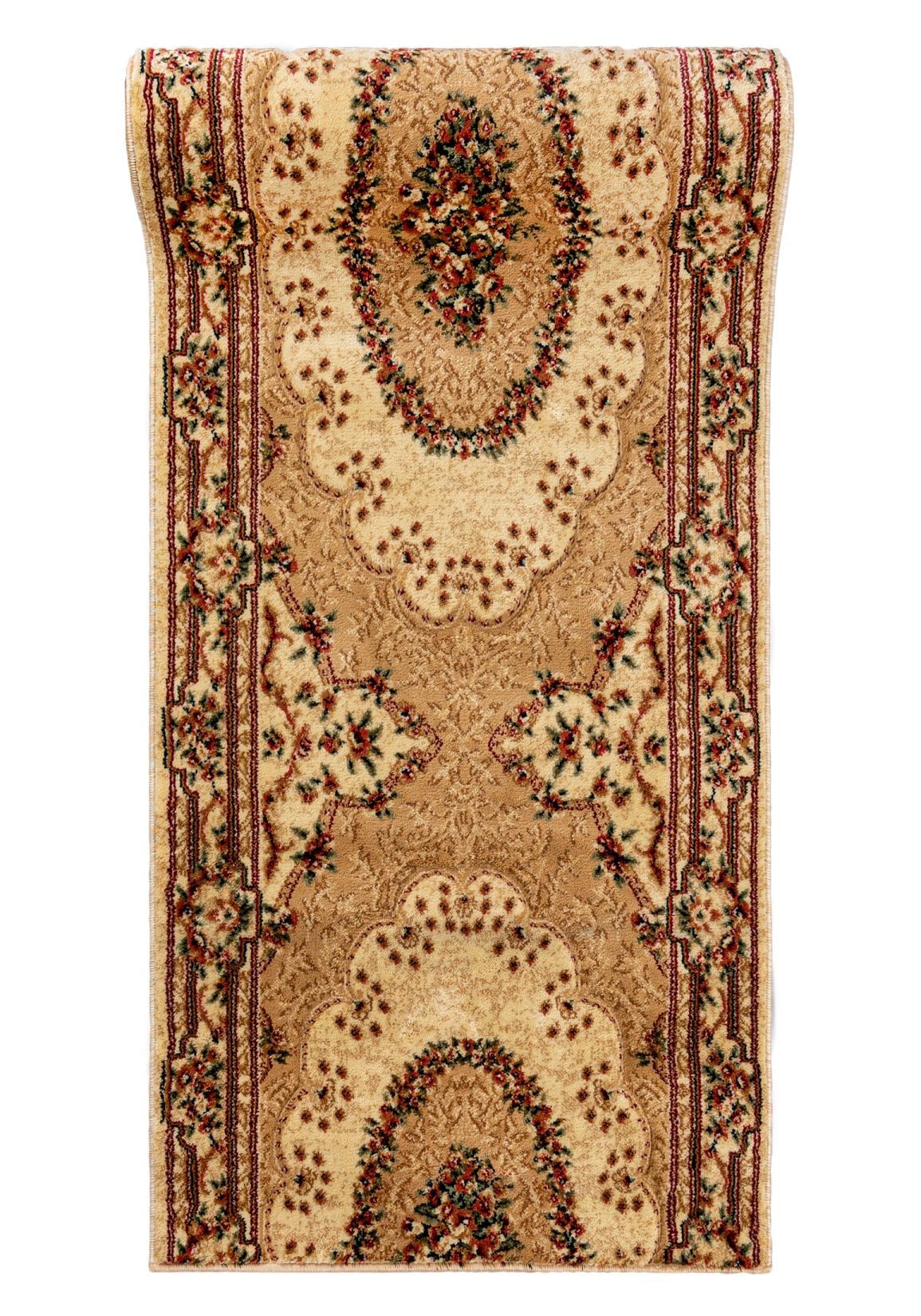Chodnik Dywanowy Na Metry Tradycyjny - Orientalny YESEMEK 5889A CREAM - ramka, beżowy, kremowy