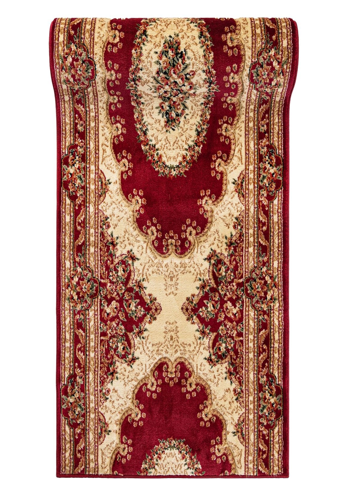 Chodnik Dywanowy Na Metry Tradycyjny - Orientalny YESEMEK 5889A RED - ramka, czerwony