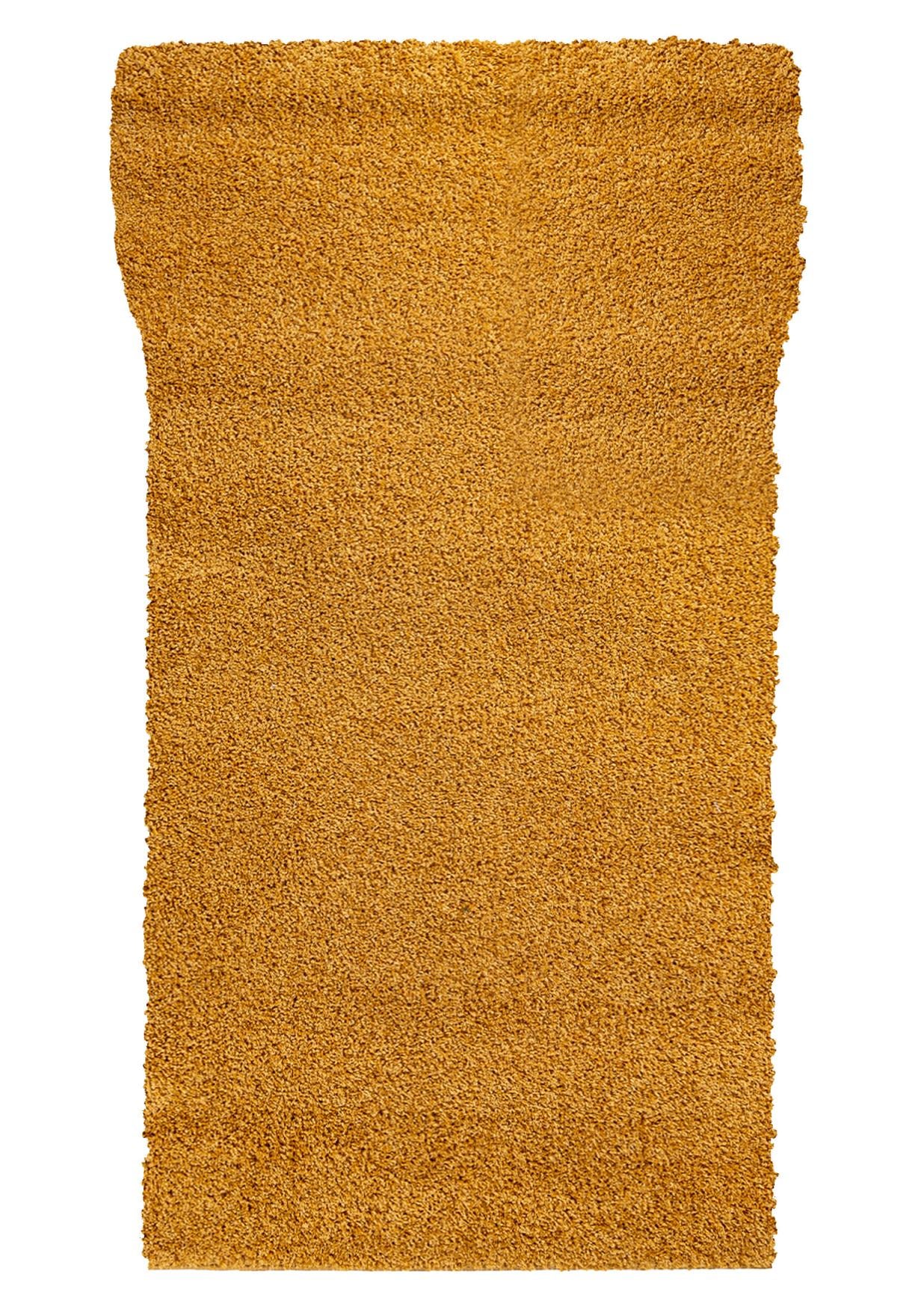 Chodnik Dywanowy Shaggy Jednokolorowy DELHI 7388A sgold - pomarańczowy