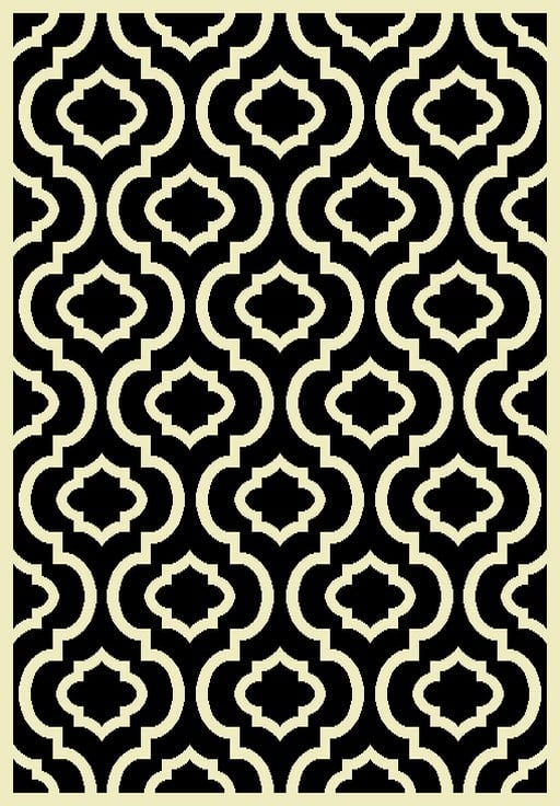 Dywan Nowoczesny Gala Geometryczny DA53A BLACK - czarno-biały