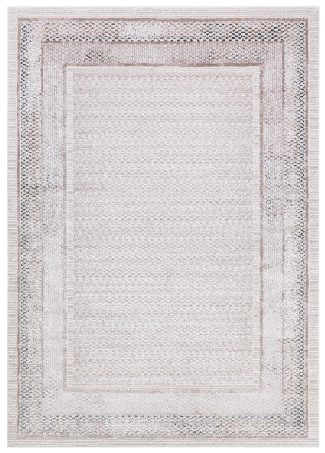 Dywan Nowoczesny Geometryczny - Salerno Bianco - biały, kremowy
