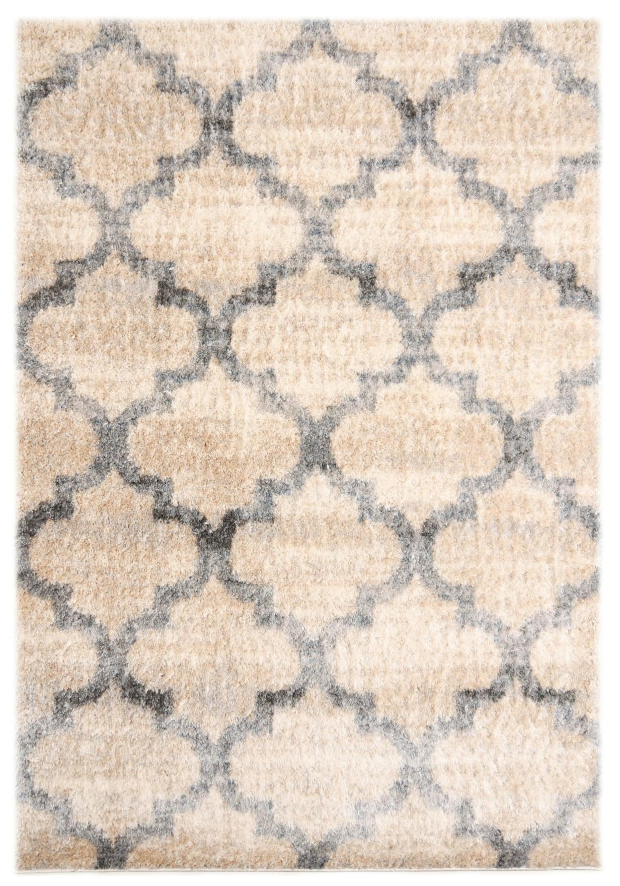 Dywan Shaggy Długowłosy Versay Geometryczny Z191A BEIGE - kremowy