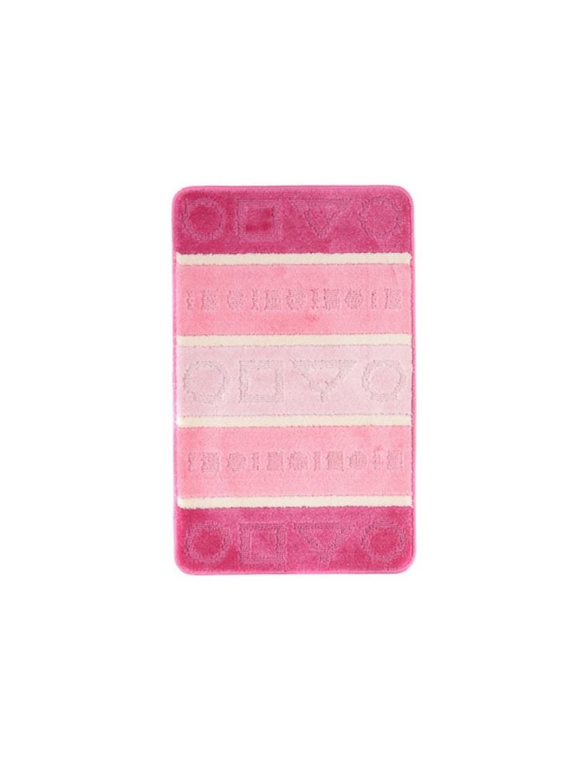 Dywanik Łazienkowy MULTI A5020 PINK - antypoślizgowy, paski, różowy