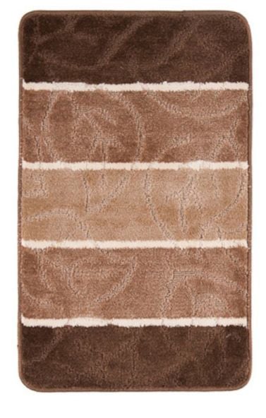 Dywanik Łazienkowy MULTI A5019 BROWN - nowoczesny, paski, brązowy