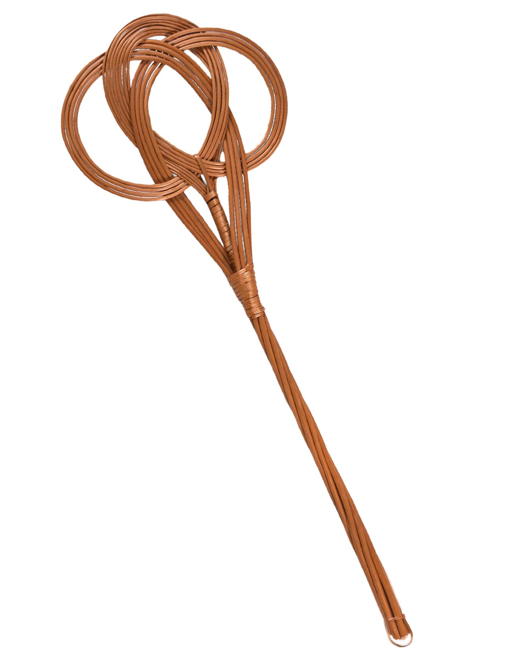 Trzepaczka do dywanów wiklinowa 25 cm - Lindo Brown - duża, brązowa
