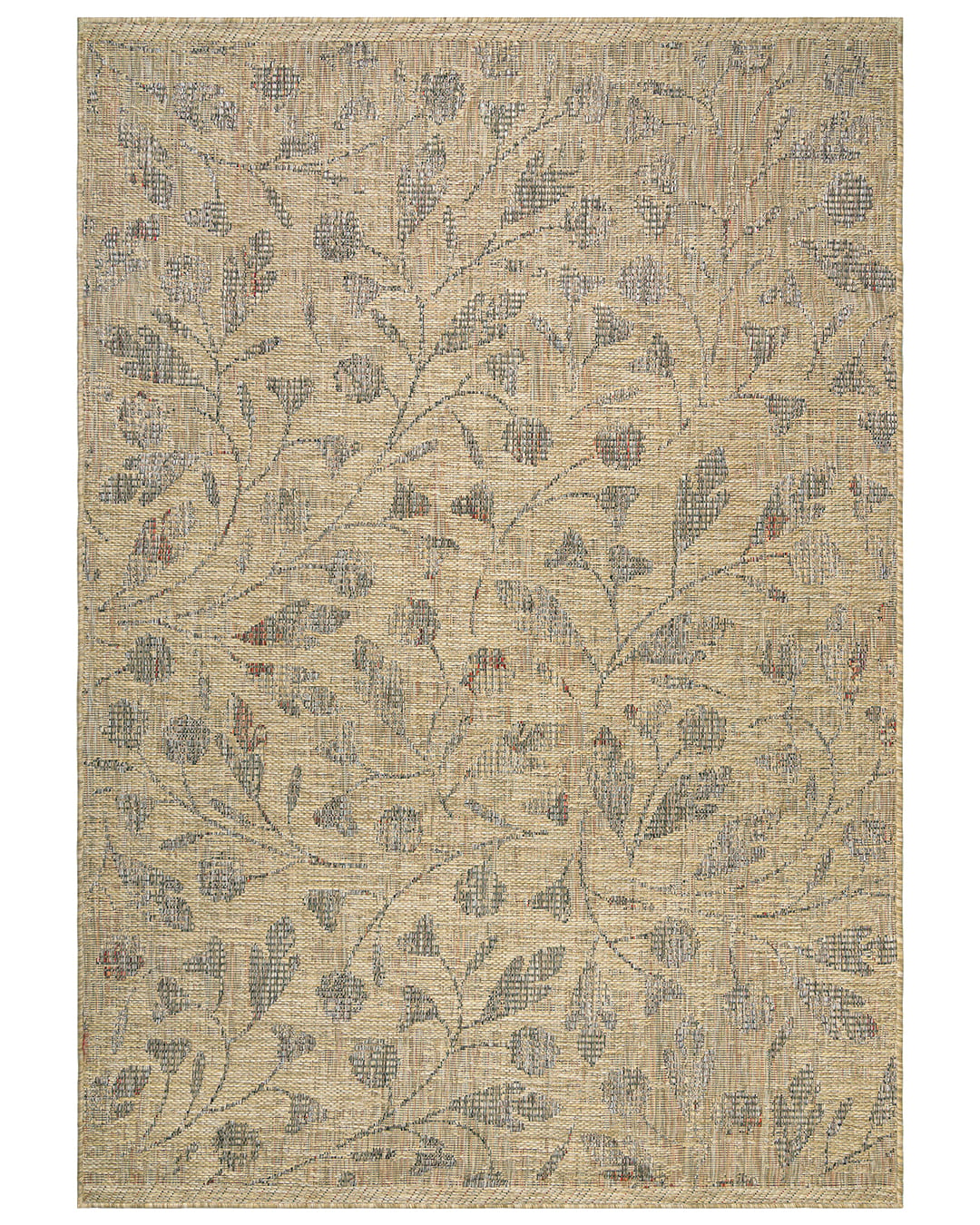 Dywan Zewnętrzny / Wewnętrzny, Roślinny - Adra Beige - beżowy, brązowy, boho