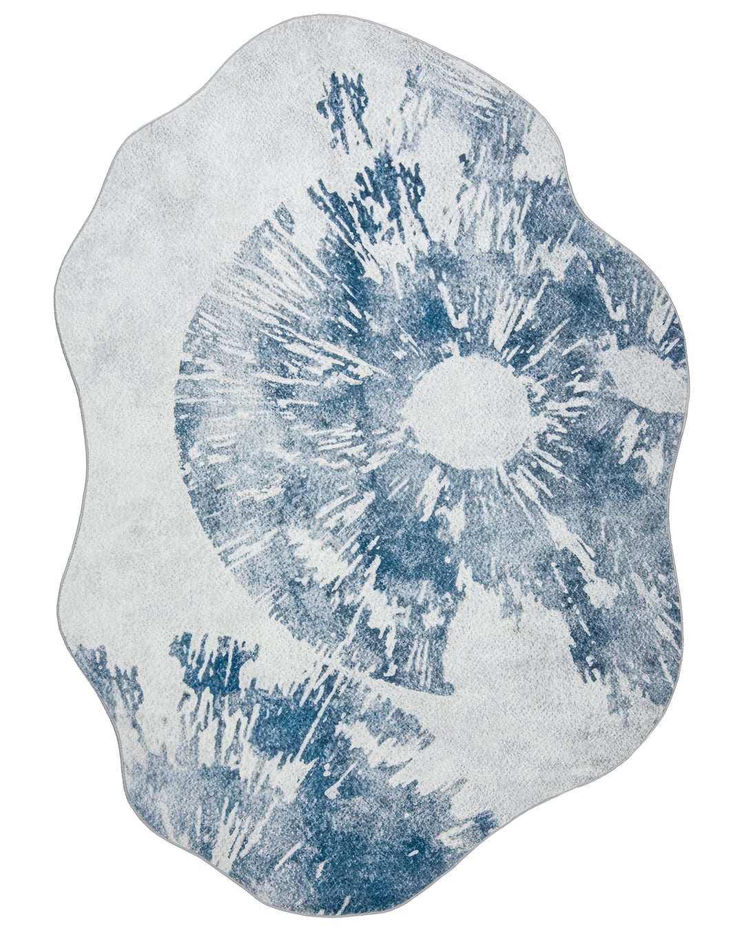 Dywan Nowoczesny, Nieregularny - Arona Iris - niebieski, szary, abstrakcyjny