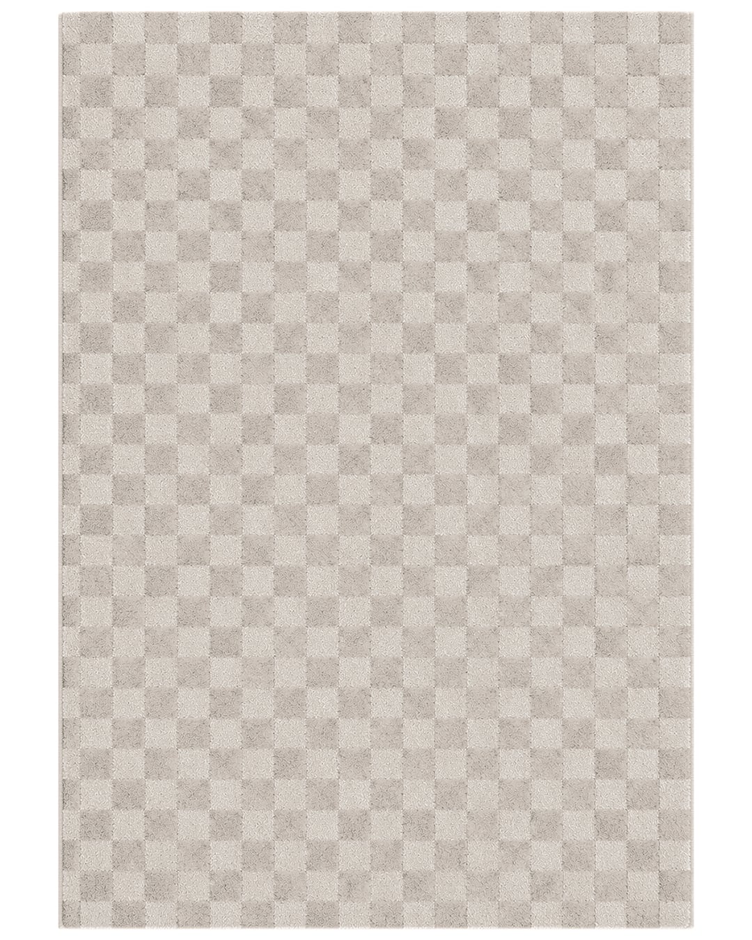 Dywan Nowoczesny w Kratkę, Geometryczny - Conil Amater - beżowy, średniowłosy