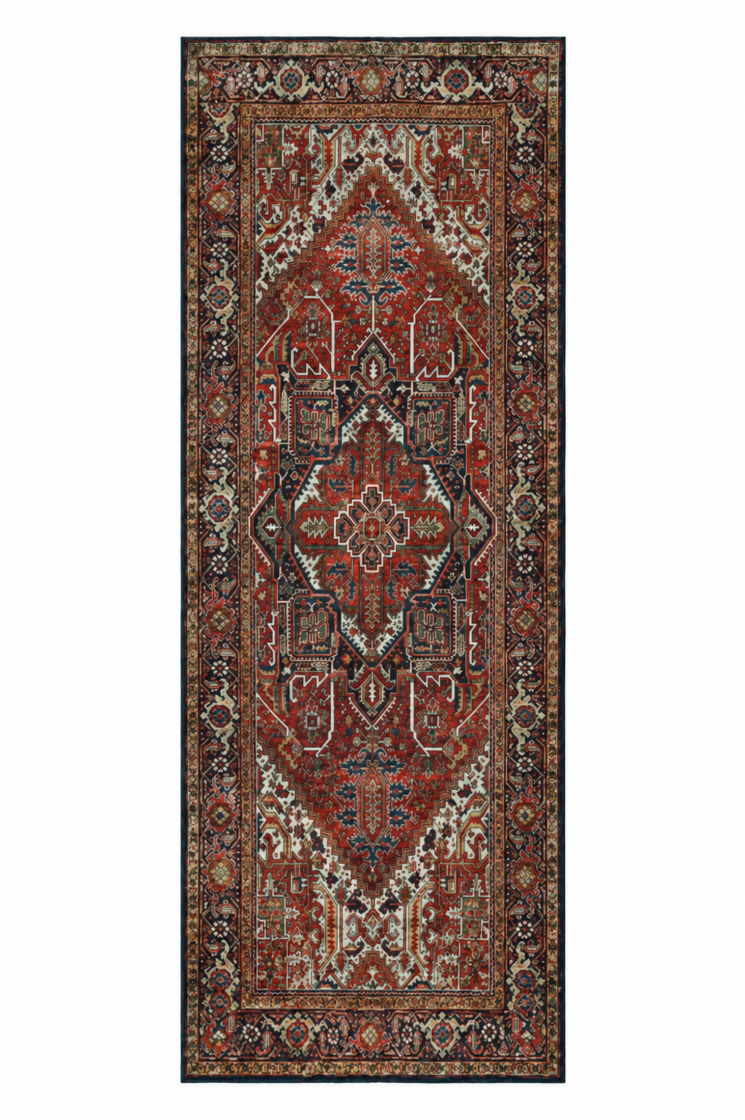 Dywan Tradycyjny, Orientalny - Lalin Rojo - czerwony, vintage