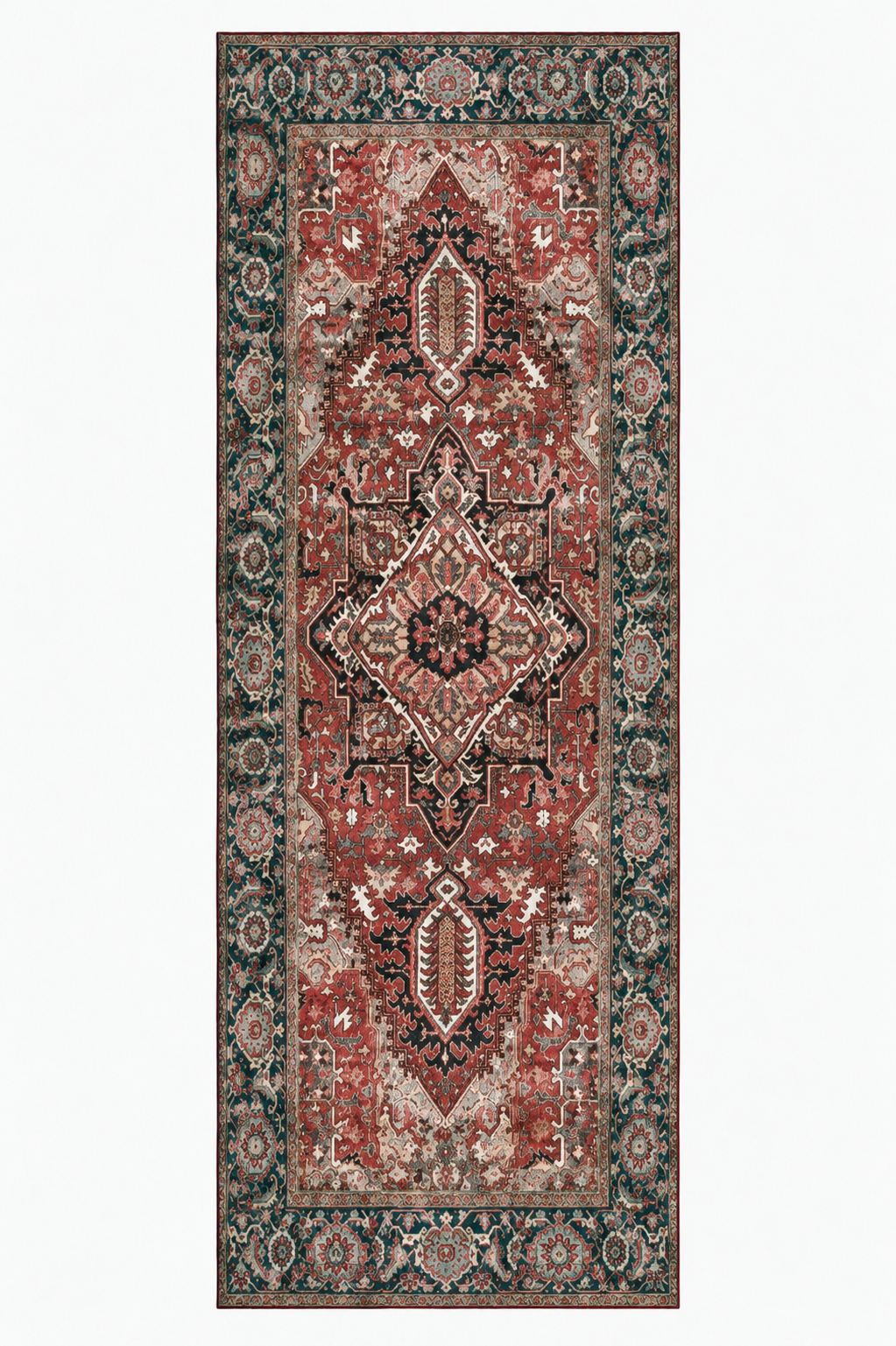 Dywan Tradycyjny, Orientalny - Lalin Rosa - czerwony, vintage