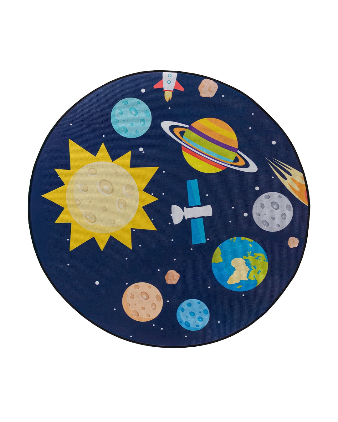 Dywan Dziecięcy - Bambini Stella - kosmos, granatowy, wielokolorowy