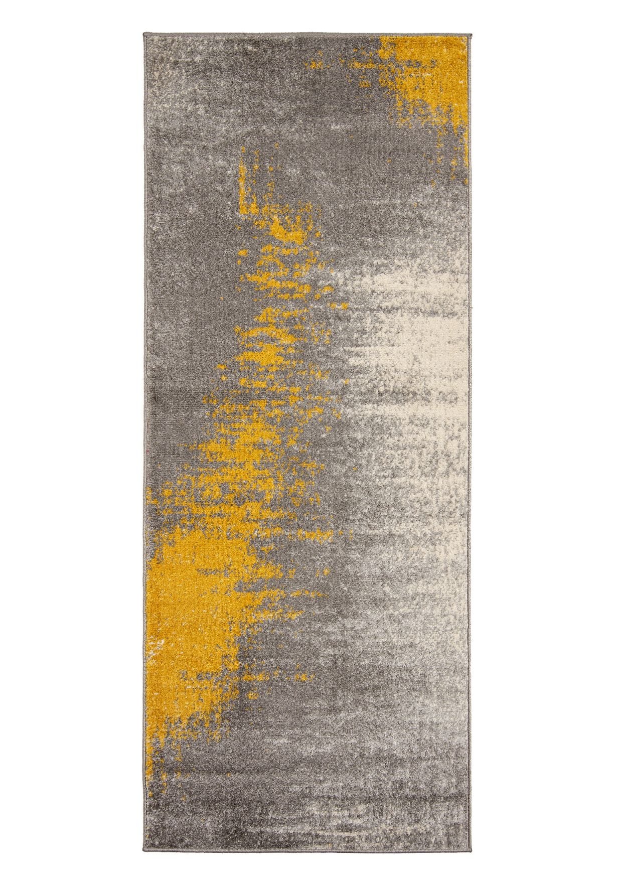 Dywan do Przedpokoju, Kuchni Nowoczesny SPRING H170A DARK YELLOW - szary, żółty