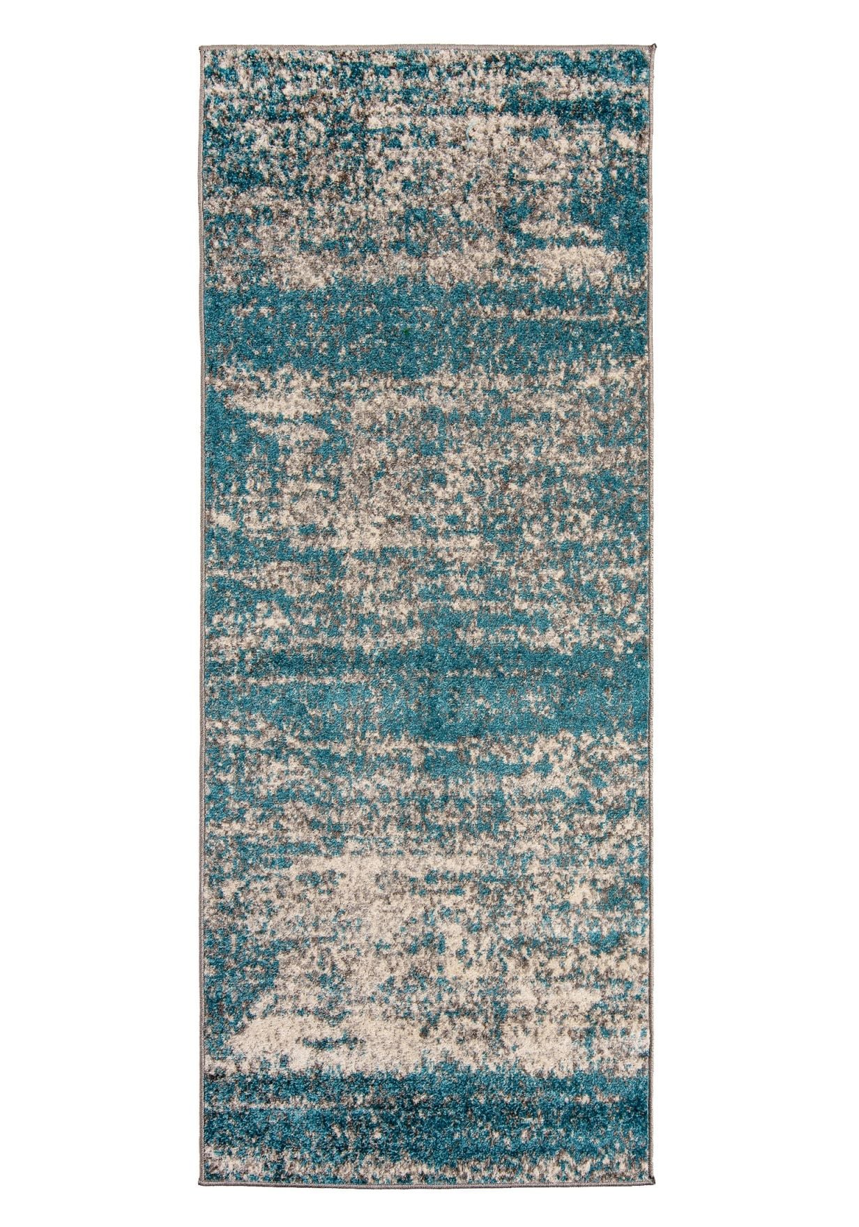 Dywan do Przedpokoju, Kuchni Nowoczesny SPRING H171A DARK TURQUOIS - niebieski, turkusowy