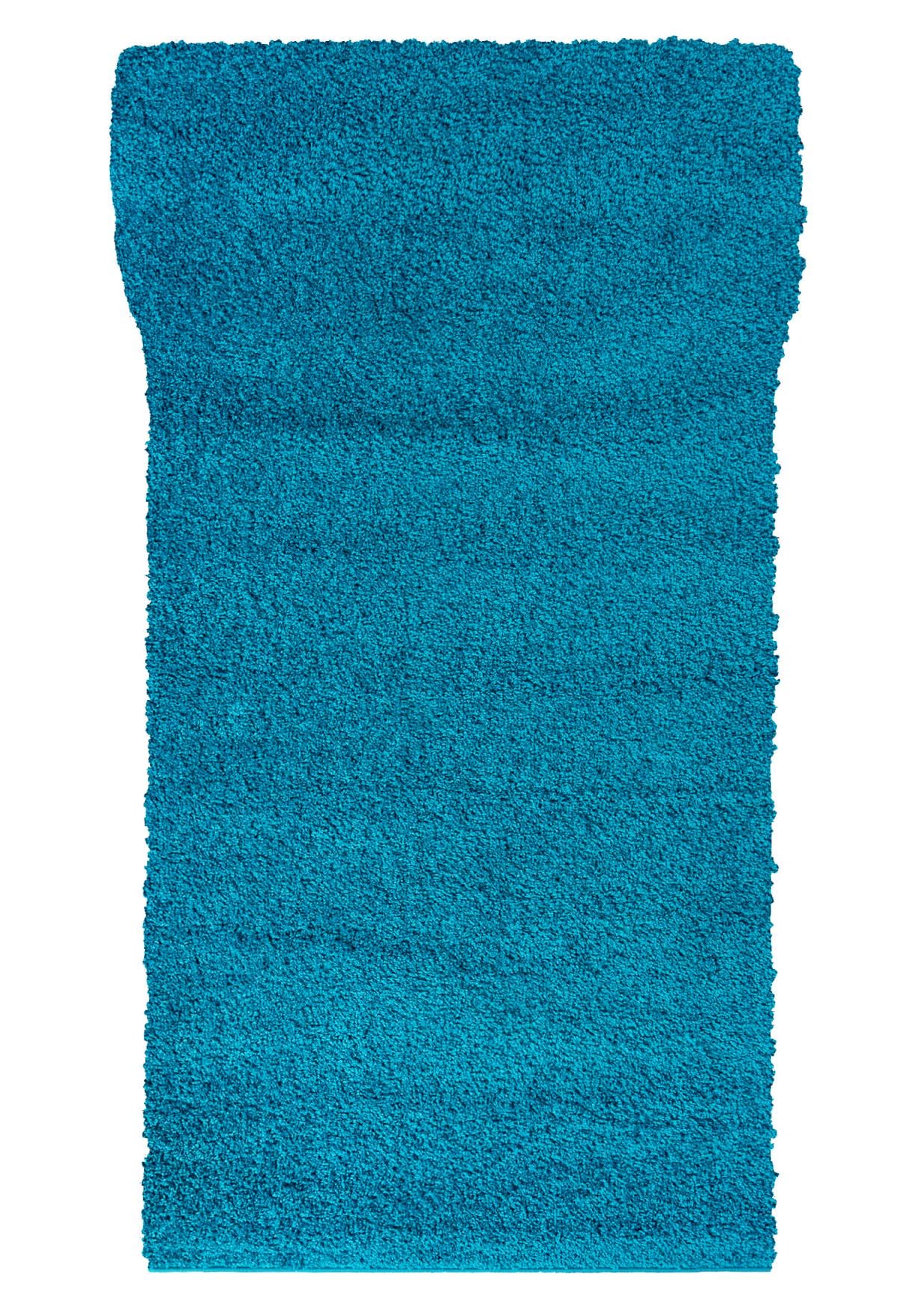 Chodnik Dywanowy Shaggy Jednokolorowy DELHI 7388A turquoise - turkusowy