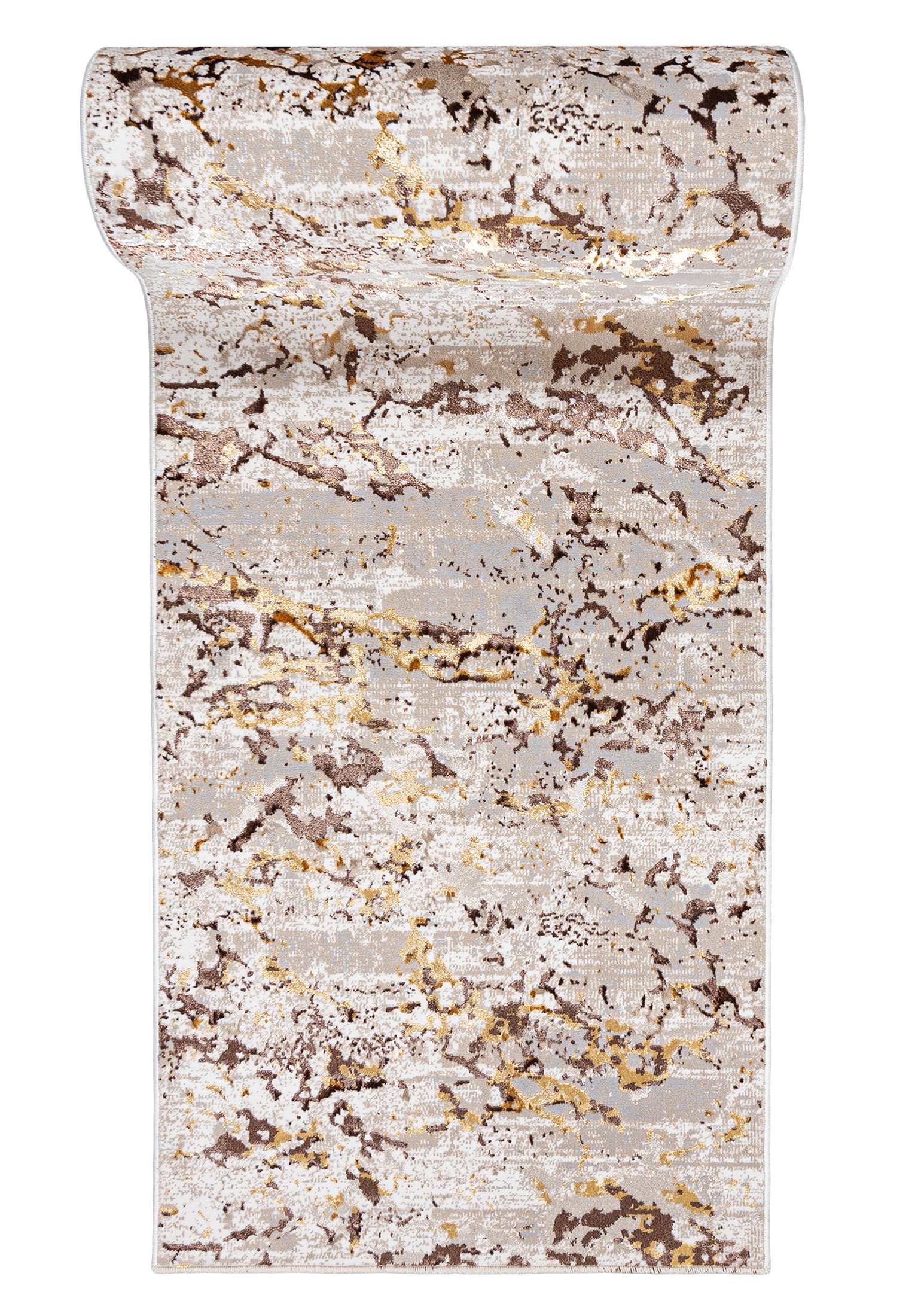 Chodnik Nowoczesny GOLDEN MZ27D CREAM - glamour, beżowy, kremowy