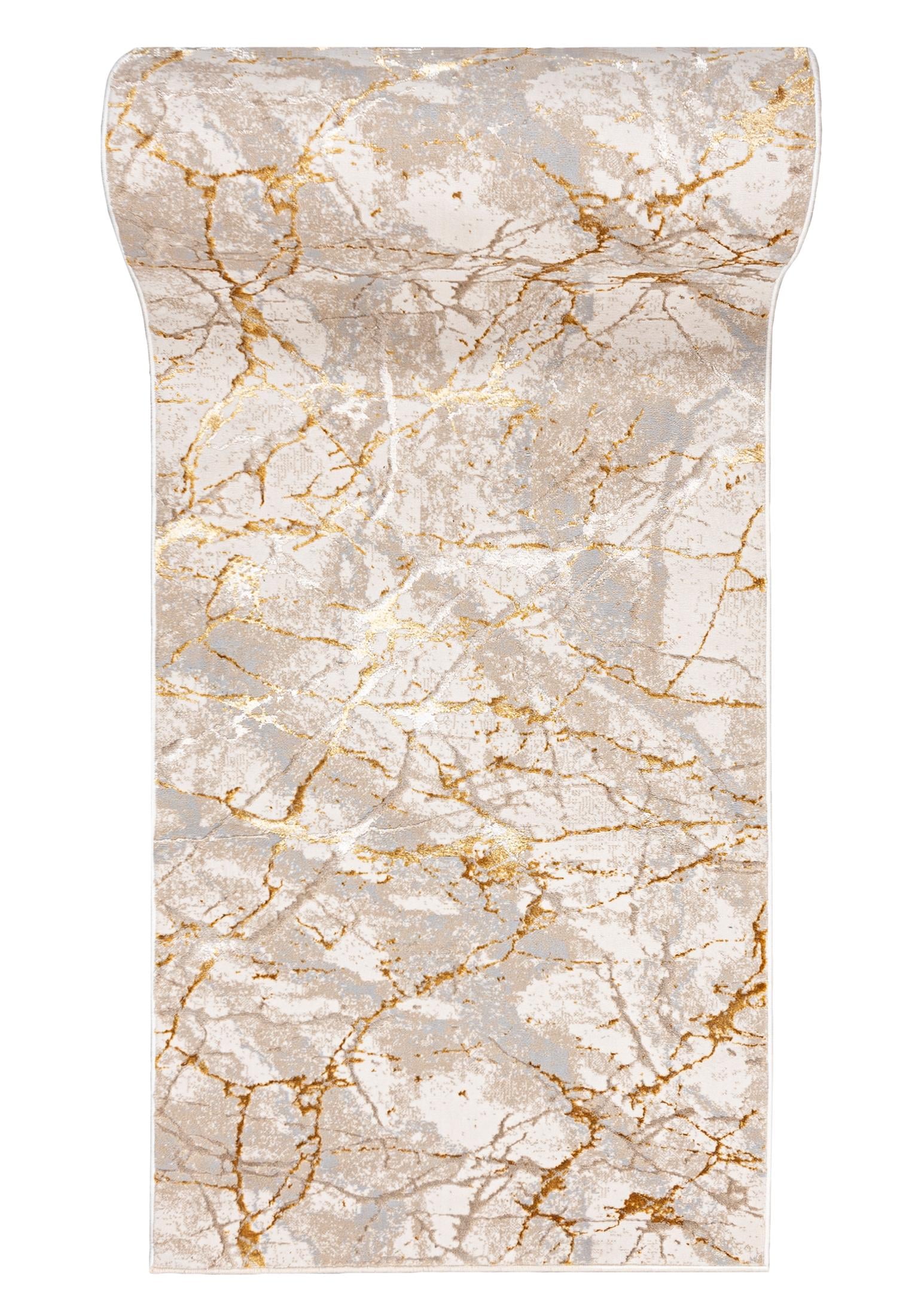 Chodnik Nowoczesny GOLDEN MZ34B CREAM - glamour, beżowy, kremowy