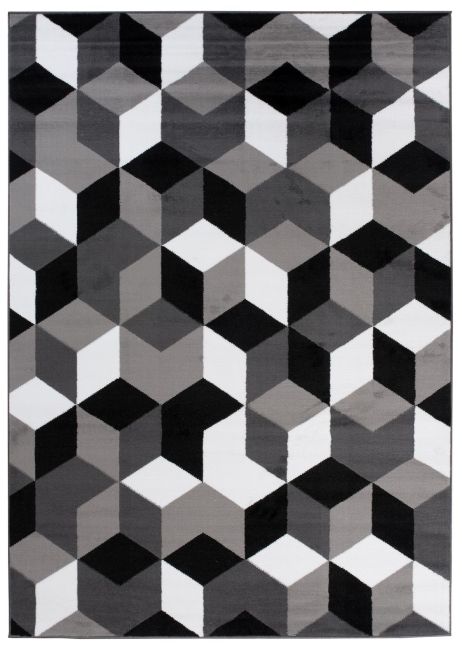 Dywan Nowoczesny Maya Geometryczny Q545A DARK GRAY - szary, czarno-biały /1/_/1__1__9923