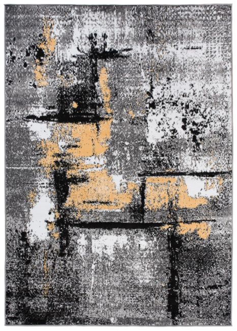 Dywan Nowoczesny Maya Abstrakcyjny Q541C WHITE - szary, żółty /D/Y/DY_MAYA_Q5