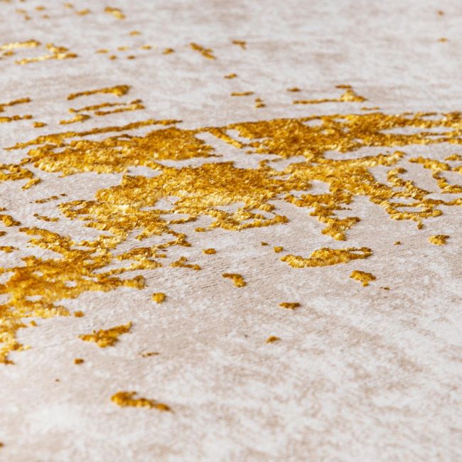 Dywan Nowoczesny Abstrakcyjny PALERMO N328A COKME BEIGE PES GOLD - kremowy, złoty /p/a/palermoche