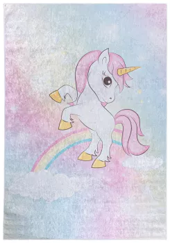 Dywan Dziecięcy dla Dziewczynki Jednorożec Unicorn EMMA 2661 - różowy, kolorowy