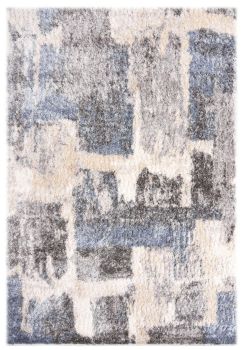 Dywan Shaggy Długowłosy Versay Abstrakcyjny Q293A GRAY - kremowy, niebieski