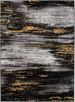 Dywan Nowoczesny Maya Abstrakcyjny Z905A BLACK - czarny, żółty