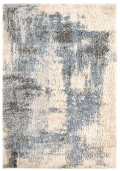 Dywan Shaggy Długowłosy Versay Abstrakcyjny Q291A CREAM - kremowy, niebieski