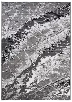 Dywan Nowoczesny Maya Abstrakcyjny Q543D WHITE - szary